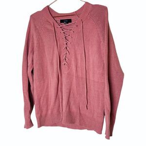 EUC Forever 21 Pink Criss-cross Sweater Top Small